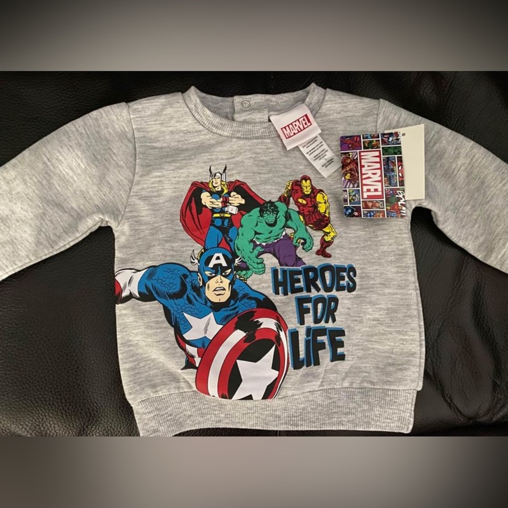 NEW baby Marvel crewneck sweater